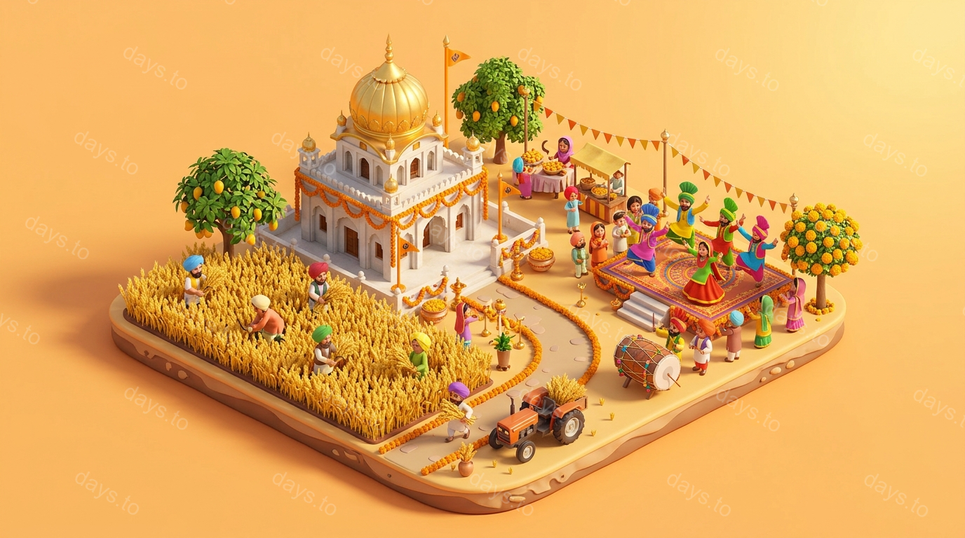 Baisakhi countdown - Holidays