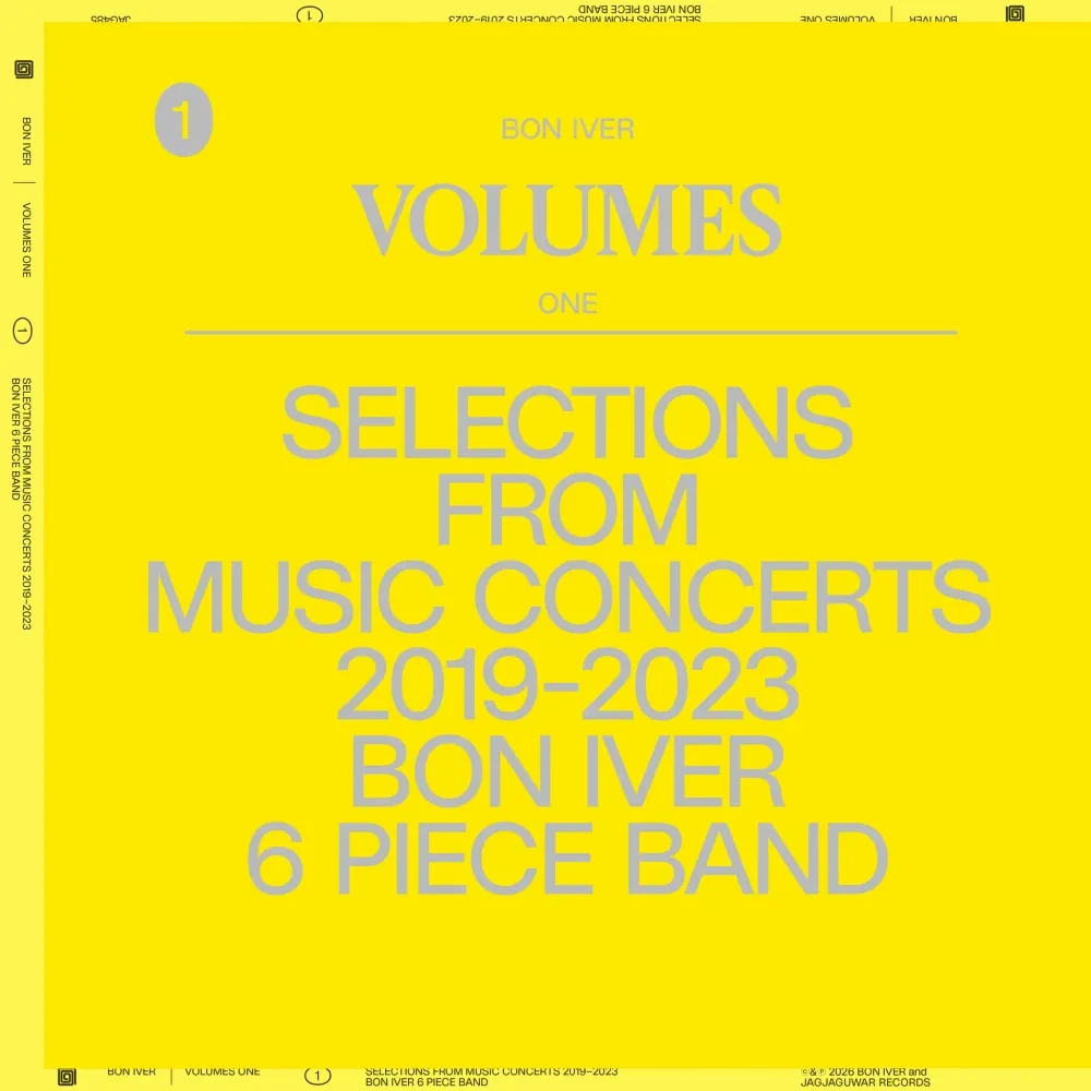 Bon Iver - VOLUMES: ONE (SELECTIONS FROM MUSIC CONCERTS 2019-2023 BON IVER 6 PIECE BAND) Release Date countdown - Music