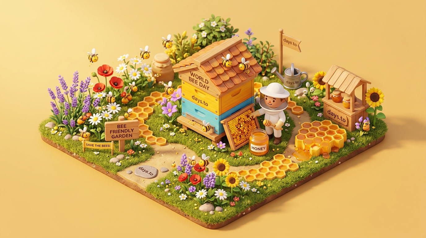 World Bee Day countdown - 公益宣传