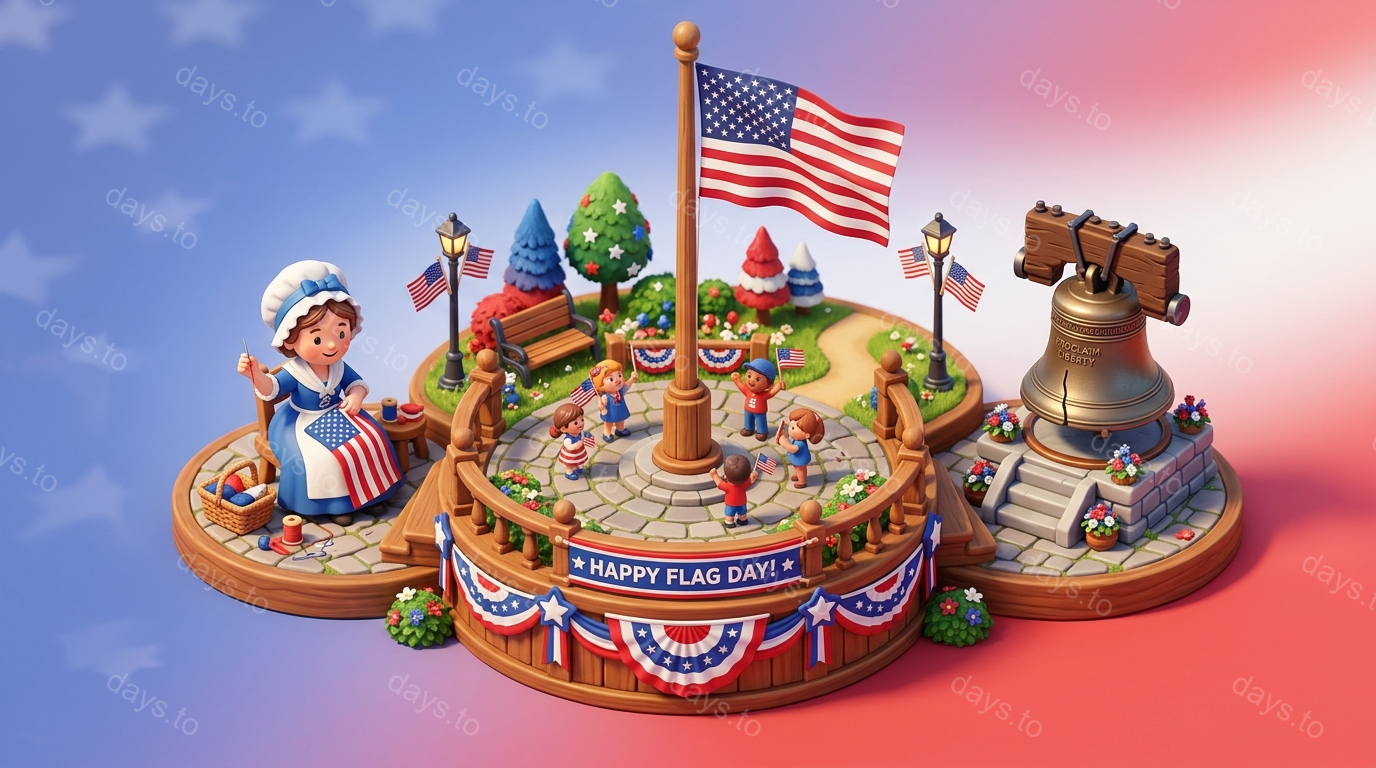 Flag Day in US countdown - US Holiday