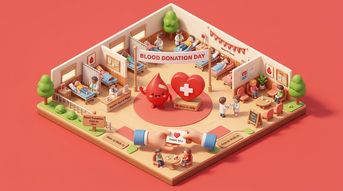 World Blood Donor Day countdown - Awareness
