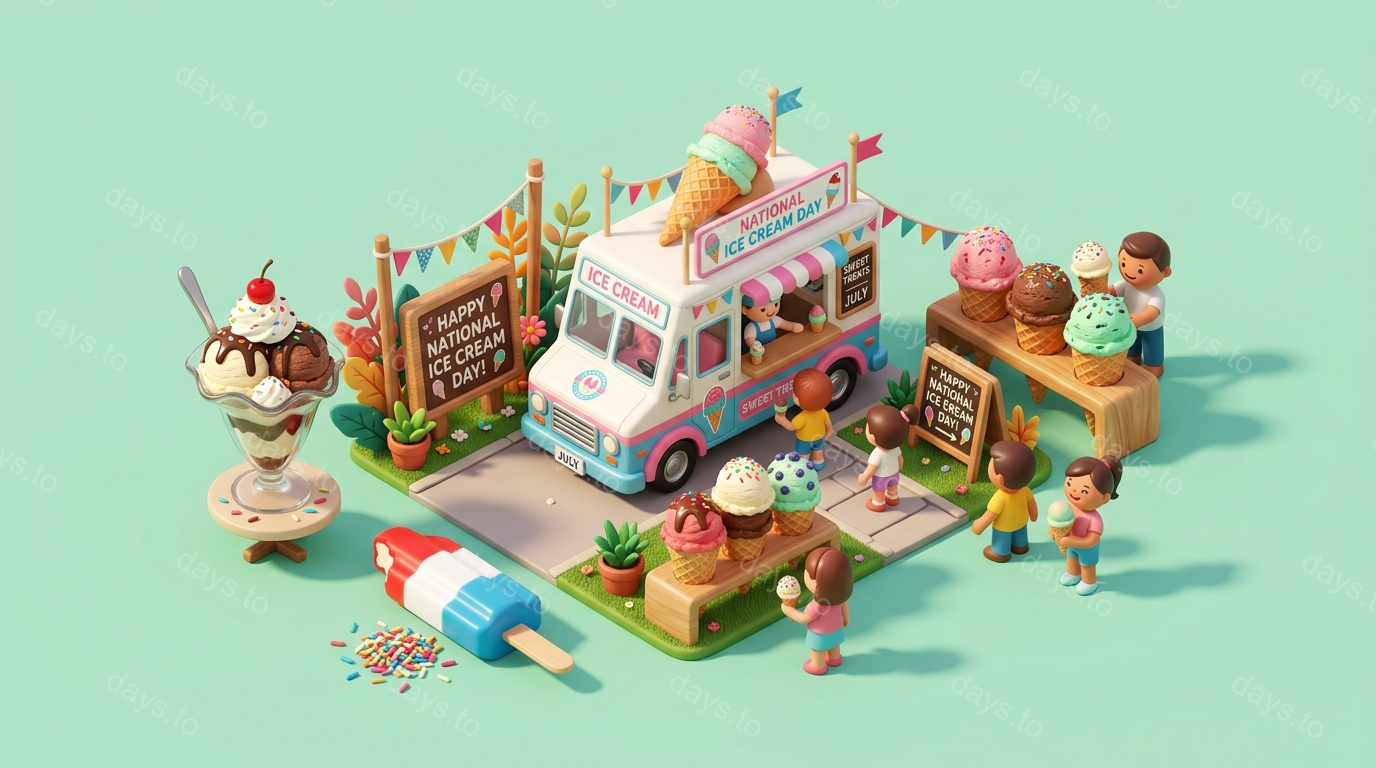 National Ice Cream Day countdown - Awareness