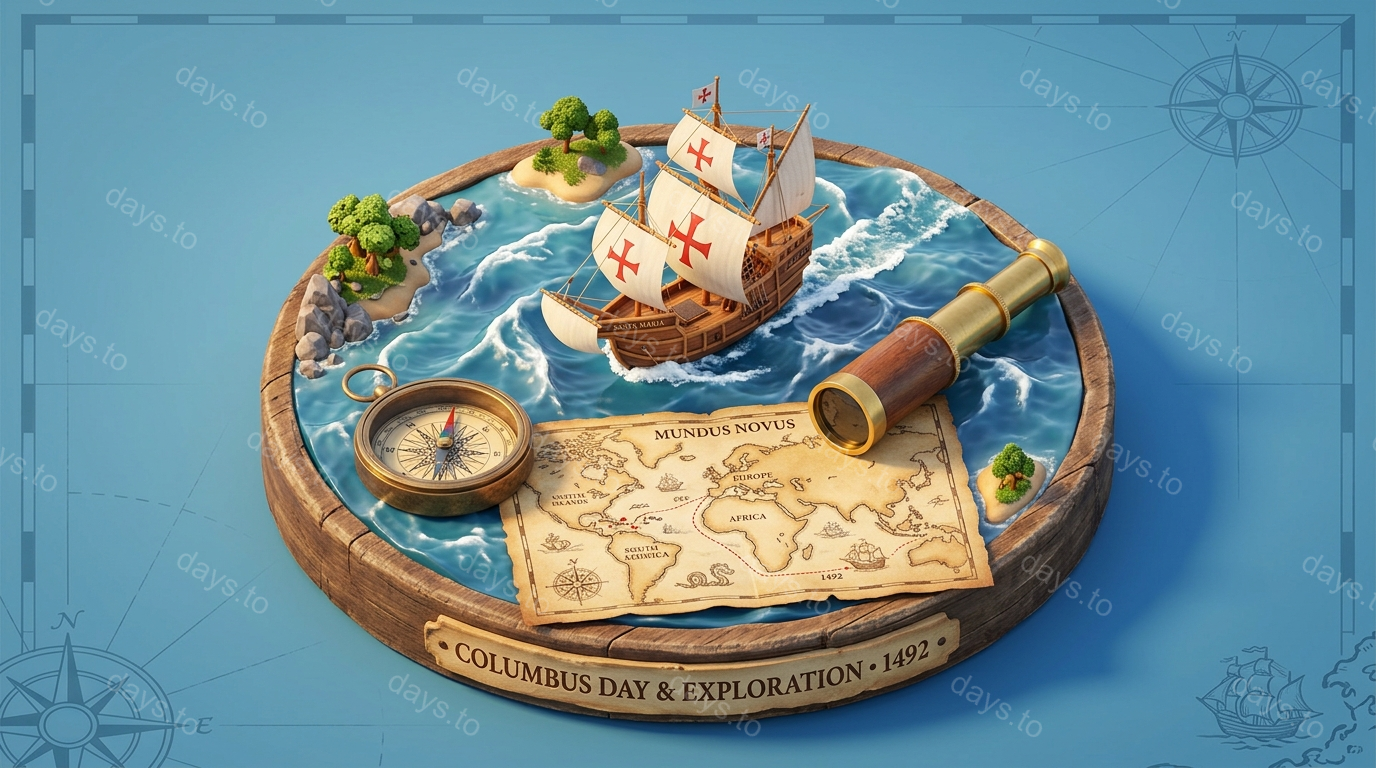 Columbus Day countdown - US Holiday