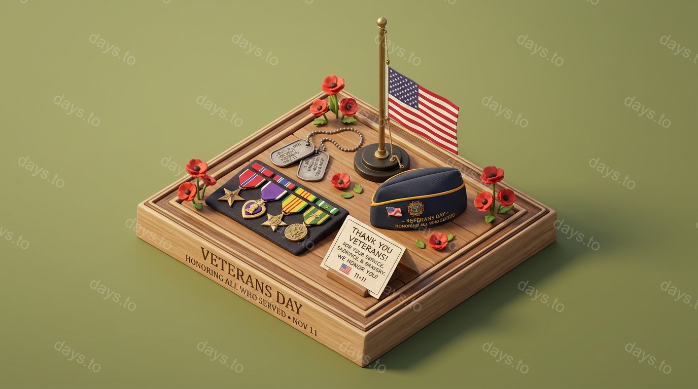 Veterans Day countdown - US Holiday