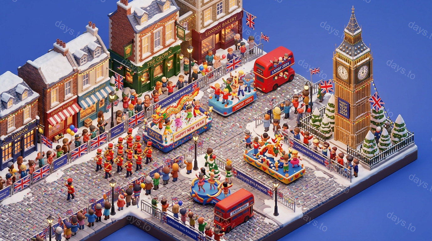 London New Year's Day Parade countdown - Holidays