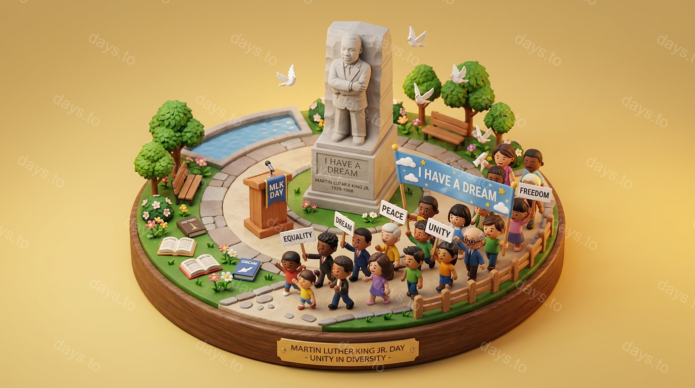 Martin Luther King Jr Day countdown - US Holiday