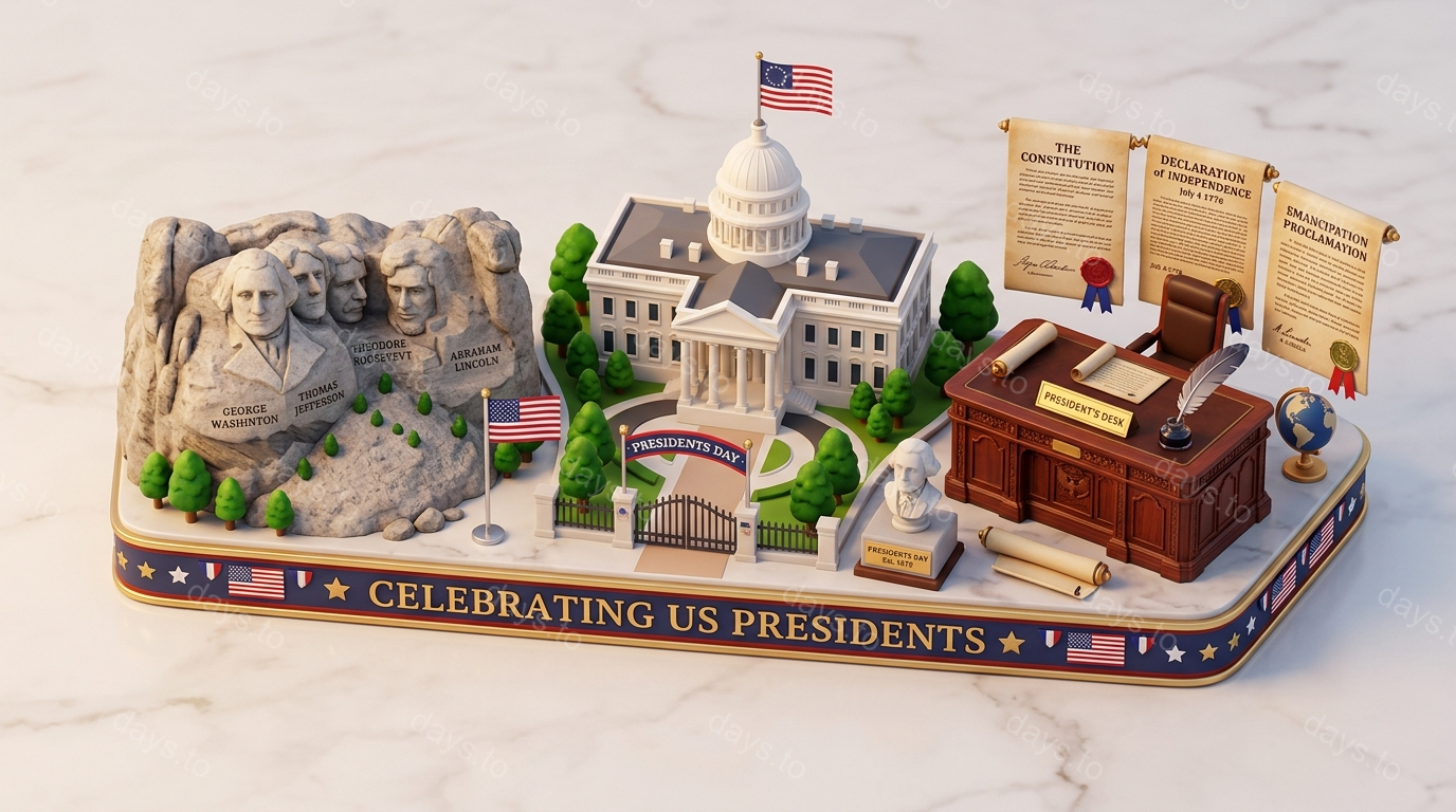 Presidents' Day countdown - US Holiday