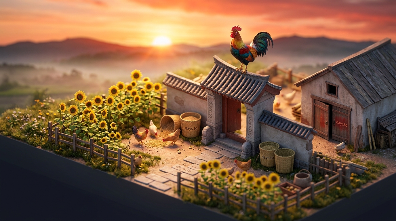 Year of the Rooster countdown - Holidays